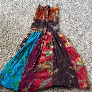 Colorful Tie-Dye Mini Dress